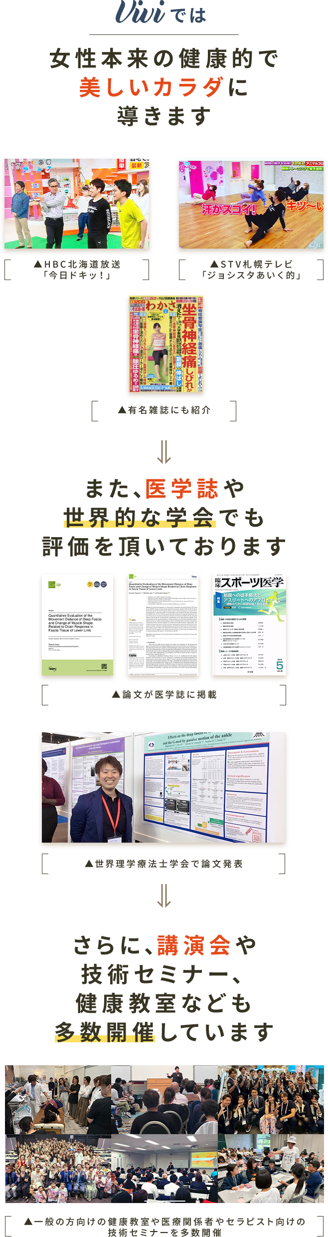 Viviは女性本来の健康的で美しいカラダに導きます